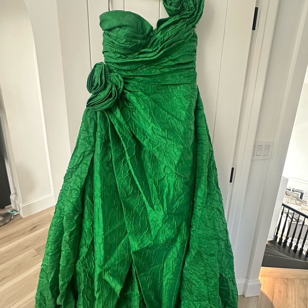 Vibrant Green One Shoulder Dress